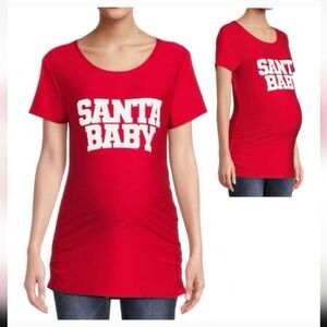 Time and Tru Maternity Santa Baby shirt size L
